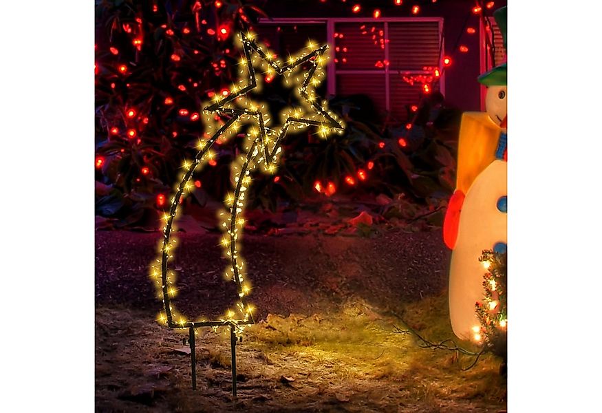 Salcar LED Stern LED Gartenstecker Sternschnuppe 1M 400 LED Weihnachtslicht günstig online kaufen