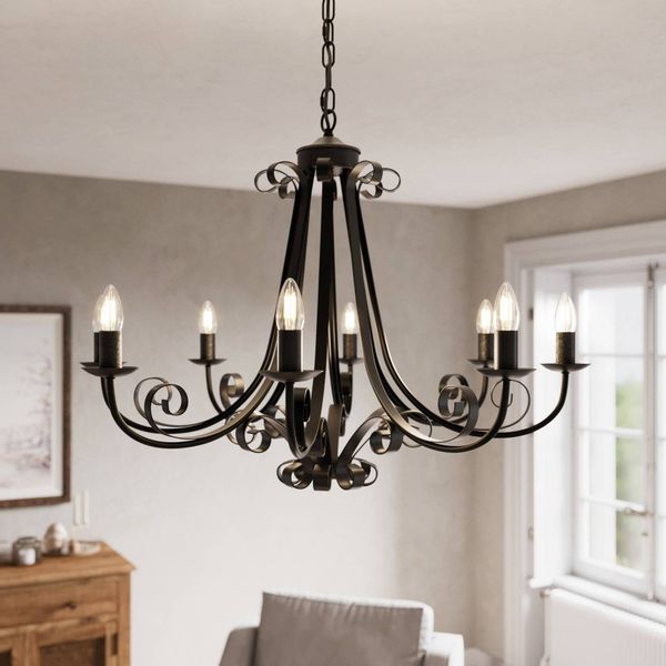 Lindby Kronleuchter Scaleria, 8 x 40 günstig online kaufen