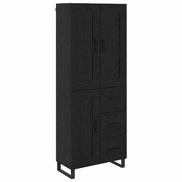 vidaXL Highboard Wandmontiert 2 Stk Schwarz Eichen-Optik Holzwerkstoff 3416 günstig online kaufen