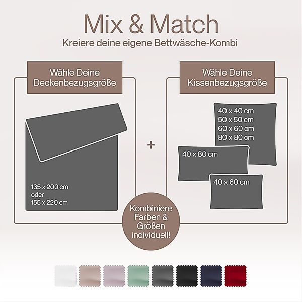 Blumtal Bettwäsche Premium Oeko Tex Zertifizierte Satin Bettwäsche, Mako-Sa günstig online kaufen