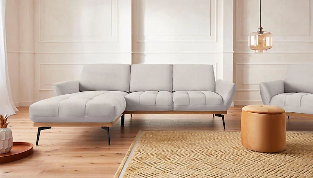 exxpo - sofa fashion Ecksofa »Palic, inkl. Rückenverstellung, bequem, elega günstig online kaufen