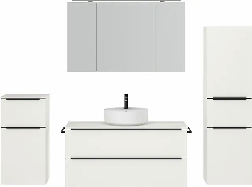 nobilia® Badmöbel-Set »Alvene« vormontiert, mit Soft-Close, 4 Stk. tlg. ink günstig online kaufen