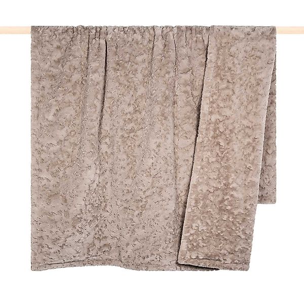 pad home Wohndecke Felldecke Kuscheldecke Flair beige 160x190 günstig online kaufen