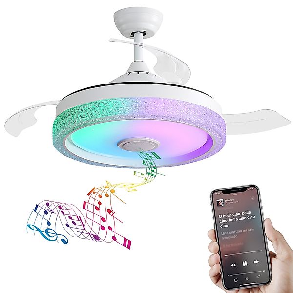 BlingBin Deckenventilator 42 Zoll Moderner unsichtbarer günstig online kaufen