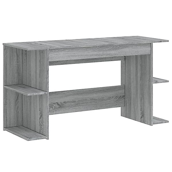 vidaXL Schreibtisch Grau Sonoma 140x50x75 cm Holzwerkstoff 840553 günstig online kaufen