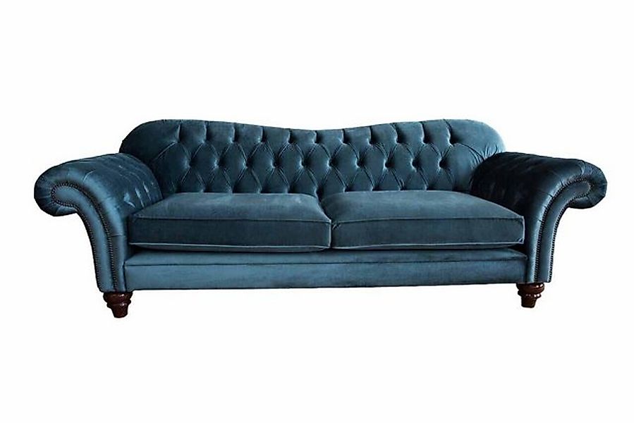 Xlmoebel Chesterfield-Sofa Luxuriöses Türkisfarbenes Textil Chesterfield-So günstig online kaufen