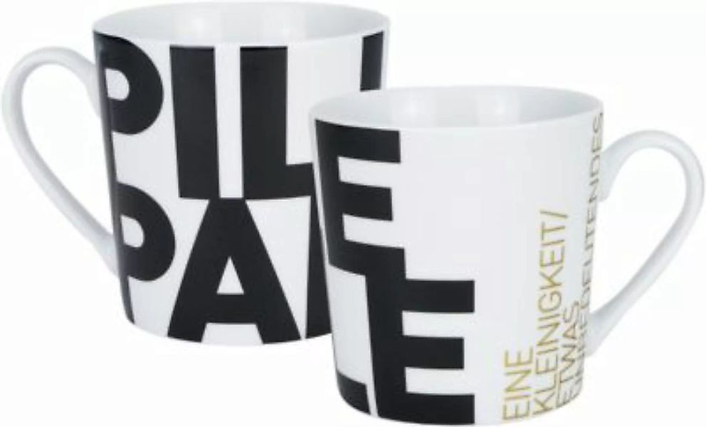 Infinite "Kaffeebecher ""Pillepalle"", 350ml" schwarz/weiß günstig online kaufen