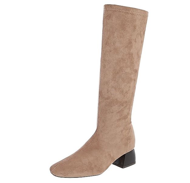 Ital-Design Elegante Damen-Stiefeletten mit Blockabsatz und Schaft Stiefel günstig online kaufen