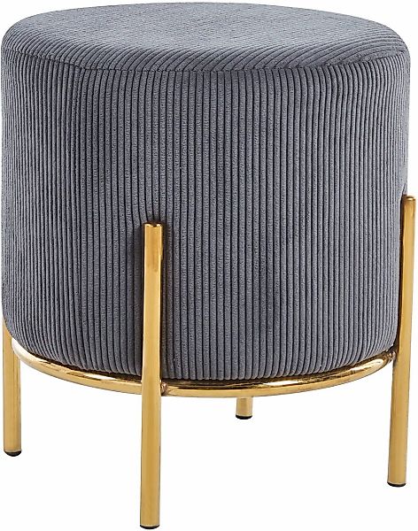 SalesFever Polsterhocker "Komfortabler Polsterhocker", mit Design-Gestell a günstig online kaufen