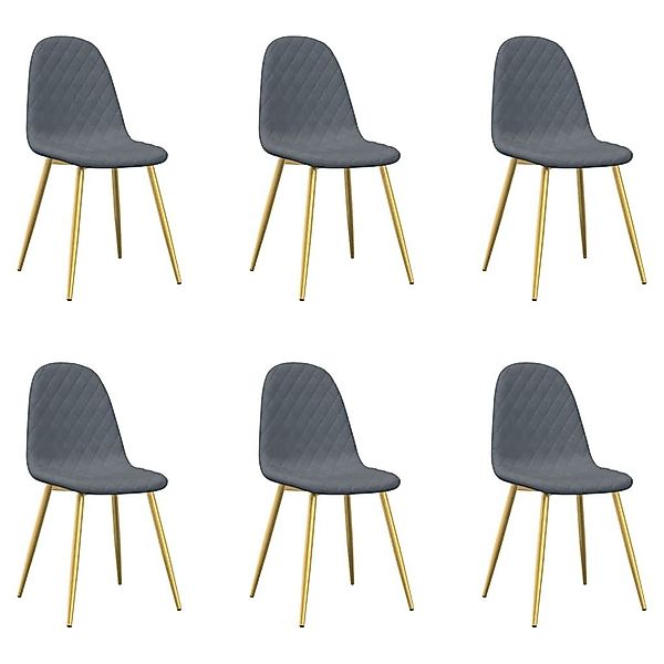 vidaXL Esszimmerstuhl Esszimmerstühle 6 Stk. Dunkelgrau günstig online kaufen