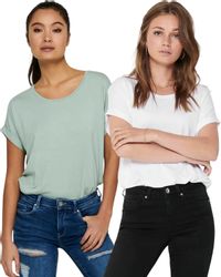 ONLY T-Shirt Stilvolles Basic Shirt mit günstig online kaufen
