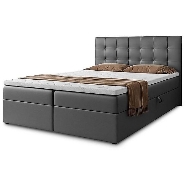 Beautysofa Boxspringbett mit Bettkasten Topiq II, Doppelbett mit Federkernm günstig online kaufen
