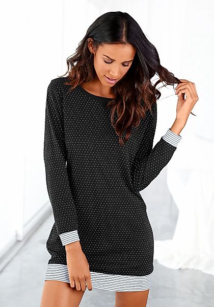 Vivance Dreams Nachthemd 1-teilig, mit Pünktchen- und Streifenmuster günstig online kaufen