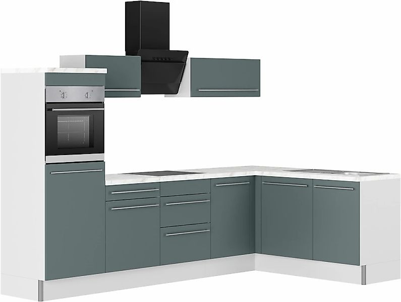 KOCHSTATION Küche "KS-Bern2", Stellmaße 295 x 175 cm, wahlweise mit E-Gerät günstig online kaufen