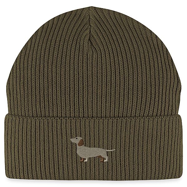 Spreadshirt Beanie Dackel Stickerei Bio Fisherman günstig online kaufen