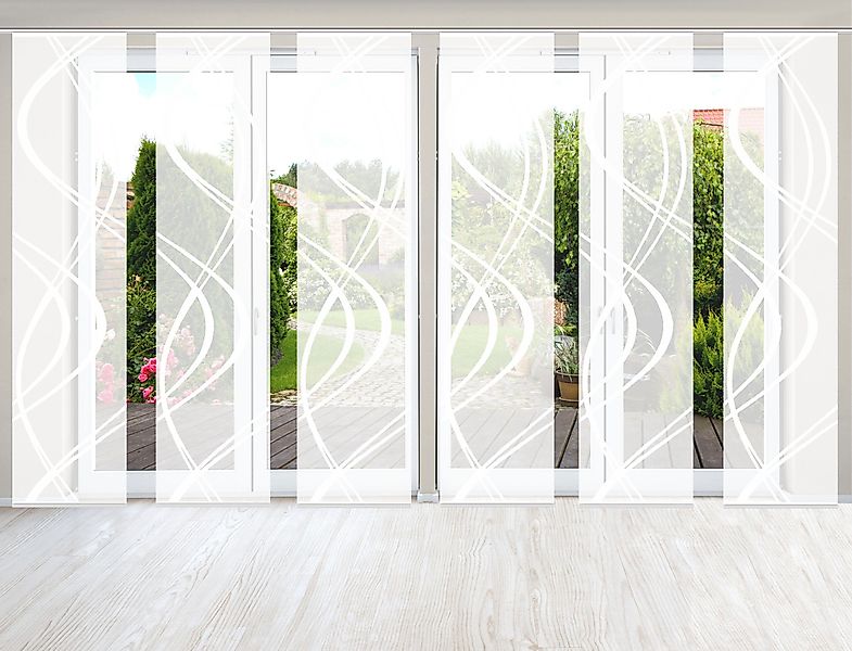 HOME WOHNIDEEN Schiebegardine "TIBERIO 6er SET" Paneelwagen 6 Stk. tlg. Sch günstig online kaufen