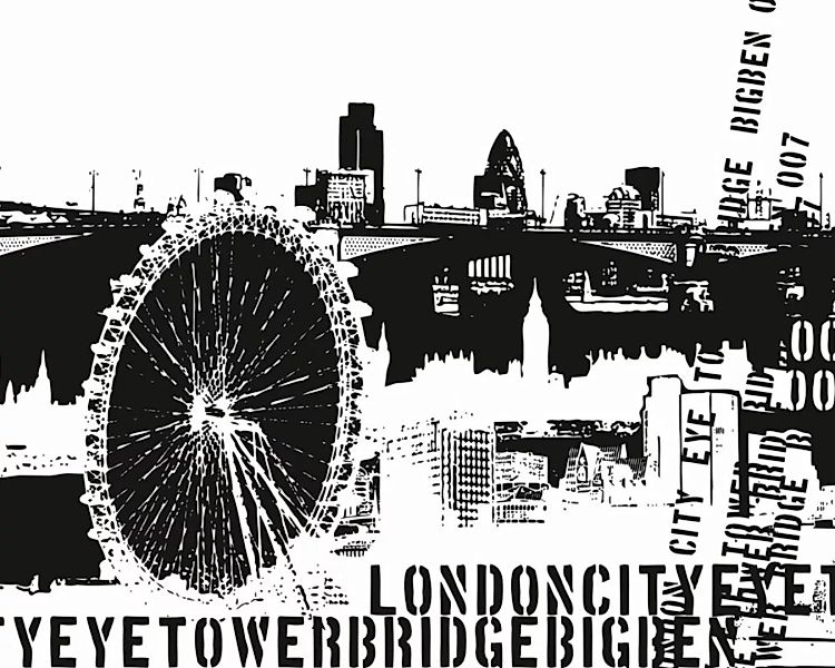 Fototapete "Skyline London" 4,00x2,50 m / Strukturvlies Klassik günstig online kaufen