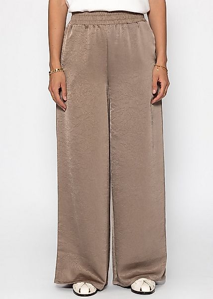 SASSYCLASSY Stoffhose Fließende Satin Stoffhose Damen mit Wide Leg Elegante günstig online kaufen