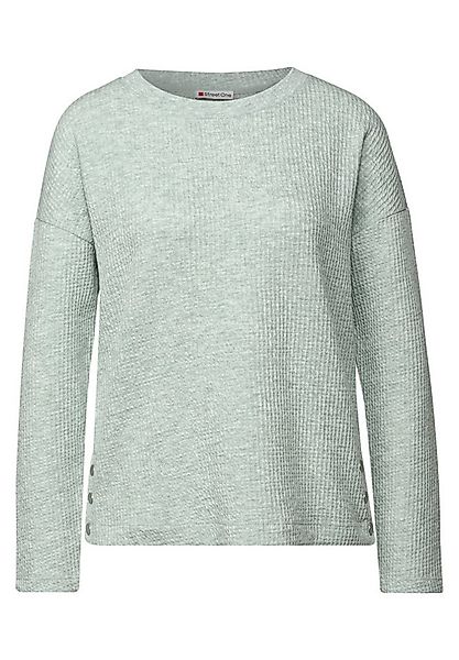 STREET ONE Langarmshirt Strukturshirt mit Knöpfen günstig online kaufen