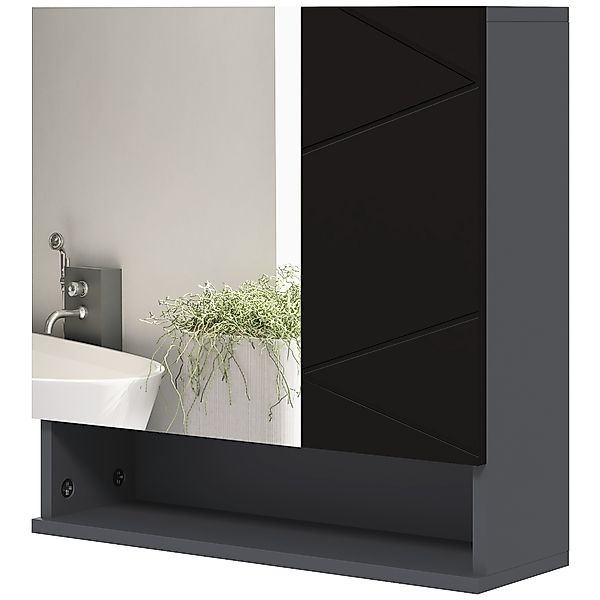 Kleankin Badezimmerschrank mit Spiegel und 2 Türen, Wand-Badezimmerspiegels günstig online kaufen
