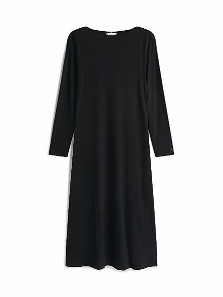 Tommy Hilfiger Curve A-Linien-Kleid "CRV 5X2 RIB FLARE MIDI DRESS LS", in g günstig online kaufen