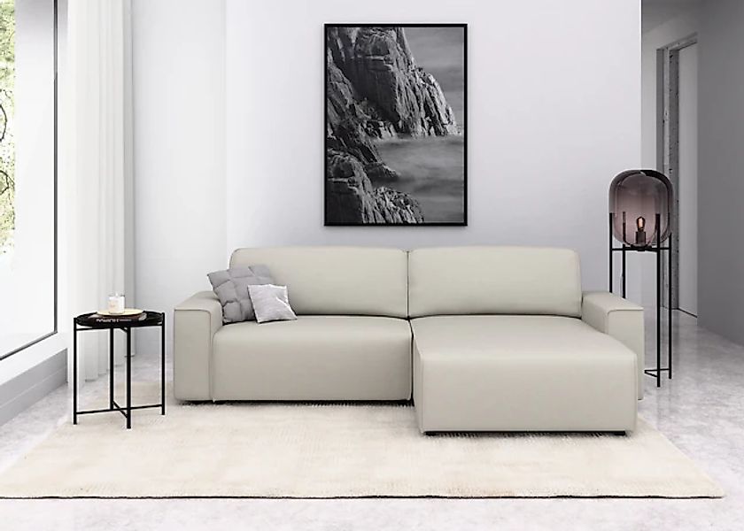 INOSIGN Ecksofa »Chance, Recamiere beidseitig montierbar, Schlaffunktion, B günstig online kaufen