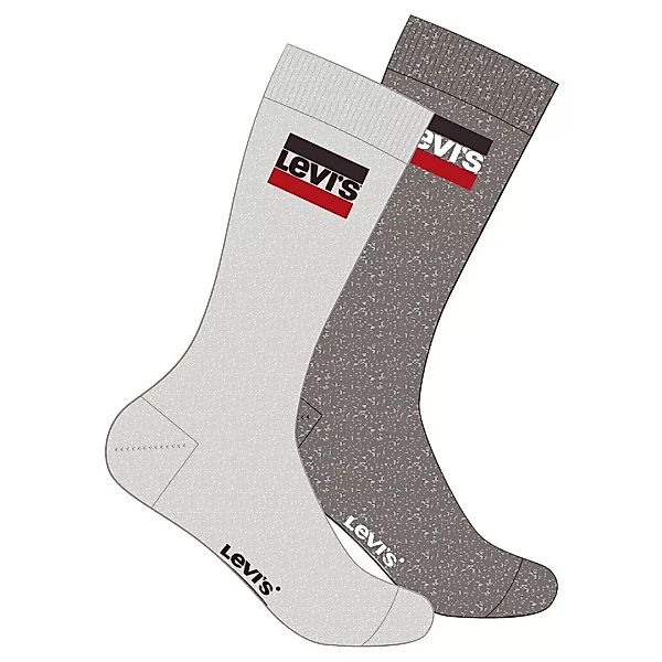 Levi´s ® Regular Cut Sprtwr Logo Socken 2 Paare EU 35-38 Light Grey Melange günstig online kaufen