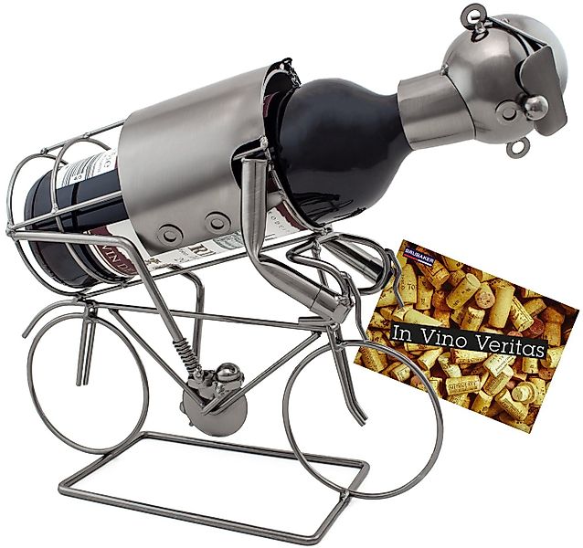 BRUBAKER Weinflaschenhalter Rennradfahrer Flaschenhalter, (inklusive Grußka günstig online kaufen