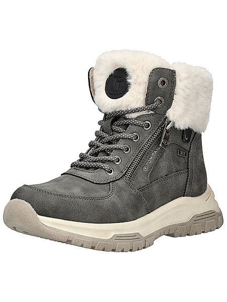 TOM TAILOR Stiefelette Lederimitat/Textil . Schnürstiefelette günstig online kaufen