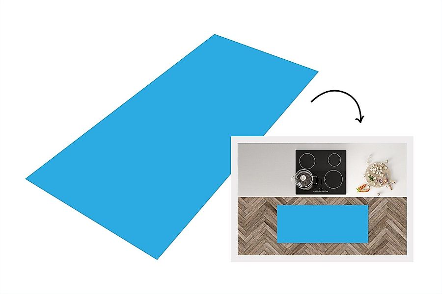 MuchoWow Küchenläufer Blau - Licht - günstig online kaufen