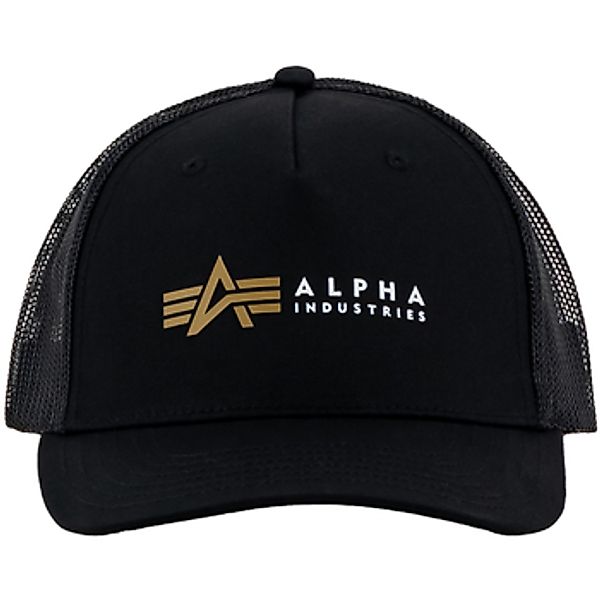 Alpha Industries  Schirmmütze Alpha Label Trucker Cap - black günstig online kaufen