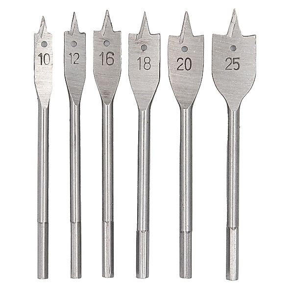 BENSON Holzbohrer 6tlg Flachbohrer Flachfräsbohre Holzbohrer, günstig online kaufen