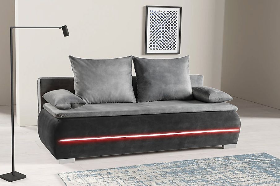 WERK2 Schlafsofa "Tekla LED, Bettcouch Breite 206cm, Liegefläche 200/140cm, günstig online kaufen