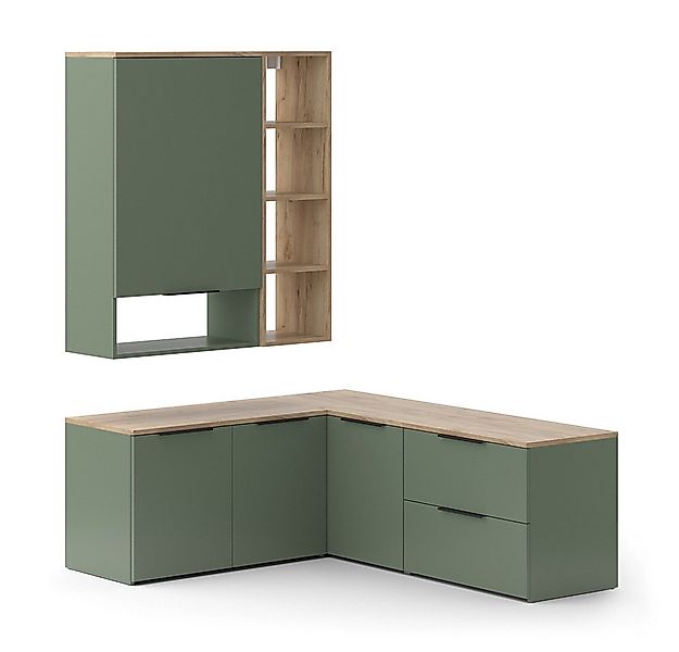 Vicco Wohnwand Wido, Grün/Sonoma, 5 Teile günstig online kaufen