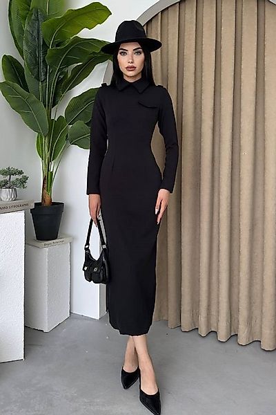 WOMAN VISION Abendkleid Hemdkragen-Midi-Bleistift-Abendkleid günstig online kaufen