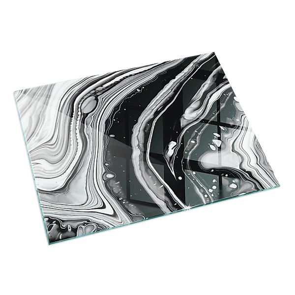 Tulup Glasplatte für Kamin Abstrakte Wellen und Linien Kamin Glasplatte Rec günstig online kaufen