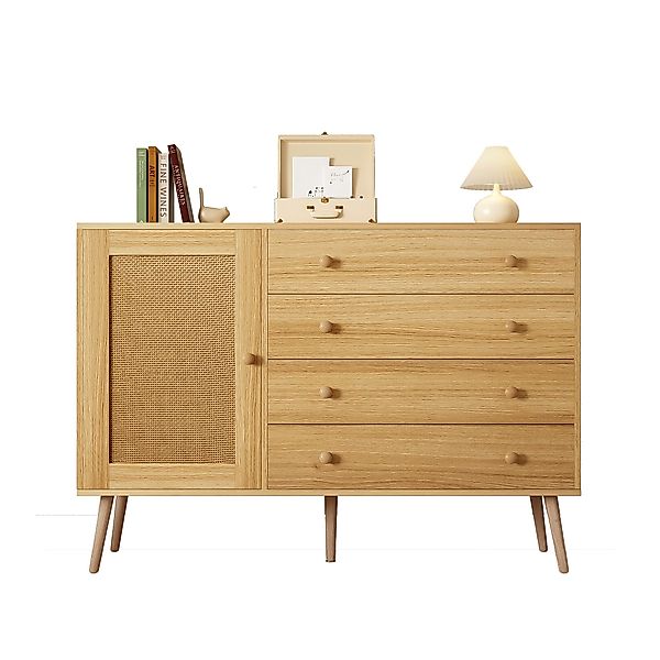 Refined Living Sideboard 120 cm Holzseitenschrank günstig online kaufen