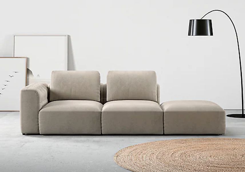 Home affaire Chaiselongue »Cushid« Modul-Sofa, bestehend aus 2-Sitzer und H günstig online kaufen