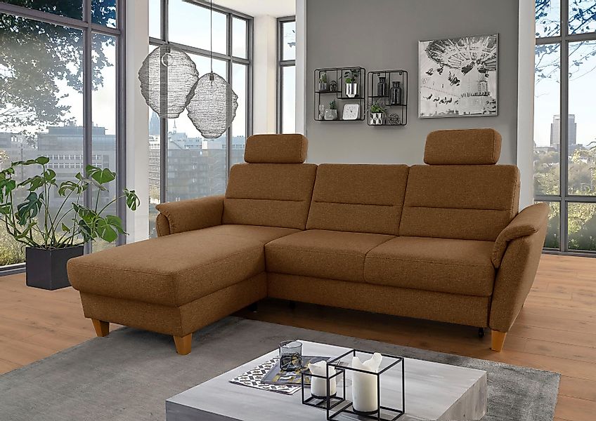 Home affaire Ecksofa "Palmera L-Form, B: 244 cm", optional Bettfunktion & B günstig online kaufen