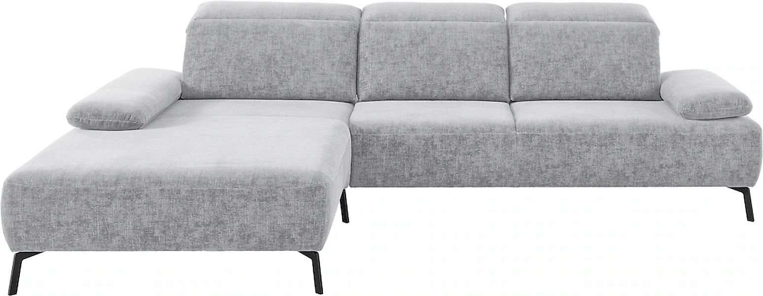 Home affaire Ecksofa "Liora, L-Form mit verstellbarem Kopfteil, Breite 291 günstig online kaufen