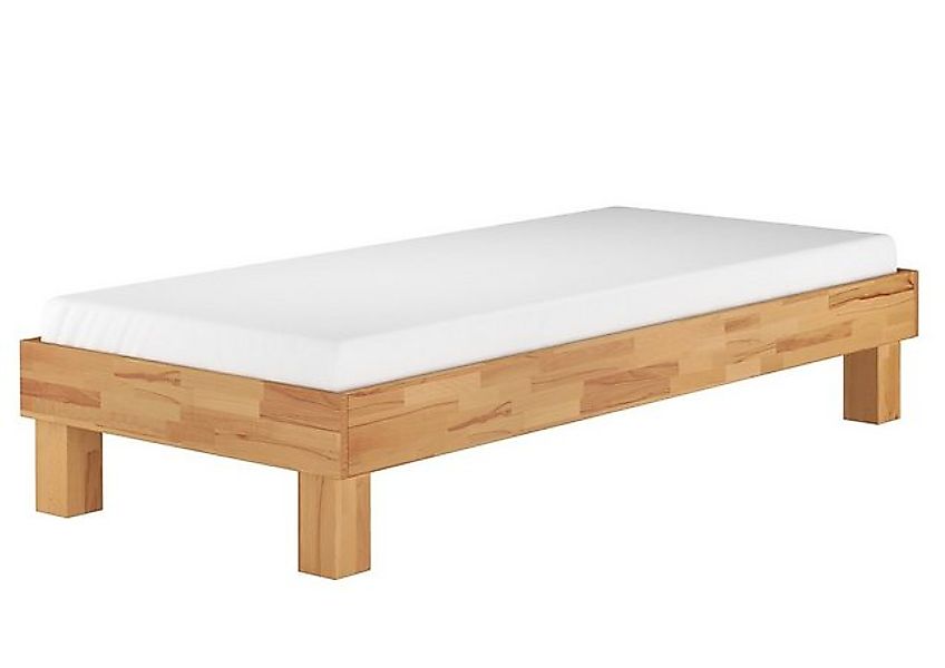 ERST-HOLZ Bett Einzelbett Futonbett Bettrahmen Buche Massiv 100 x 200, Buch günstig online kaufen
