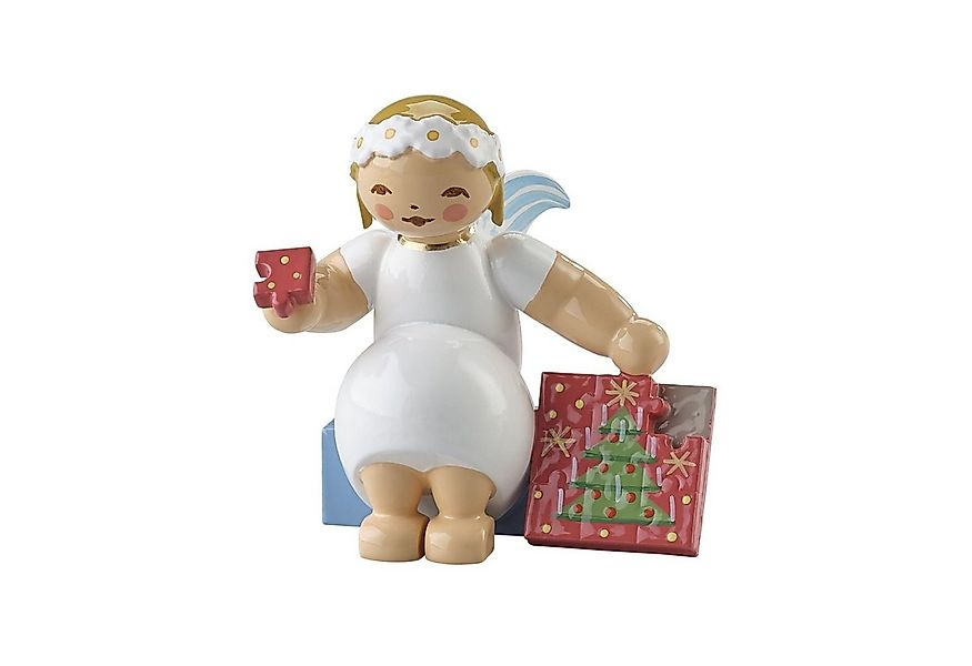 Wendt & Kühn Weihnachtsfigur Margeritenengel Sitzend mit Puzzle 634/70/42 günstig online kaufen