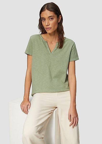 s.Oliver Kurzarmshirt T-Shirt mit Flammgarnstruktur Garment Dye günstig online kaufen