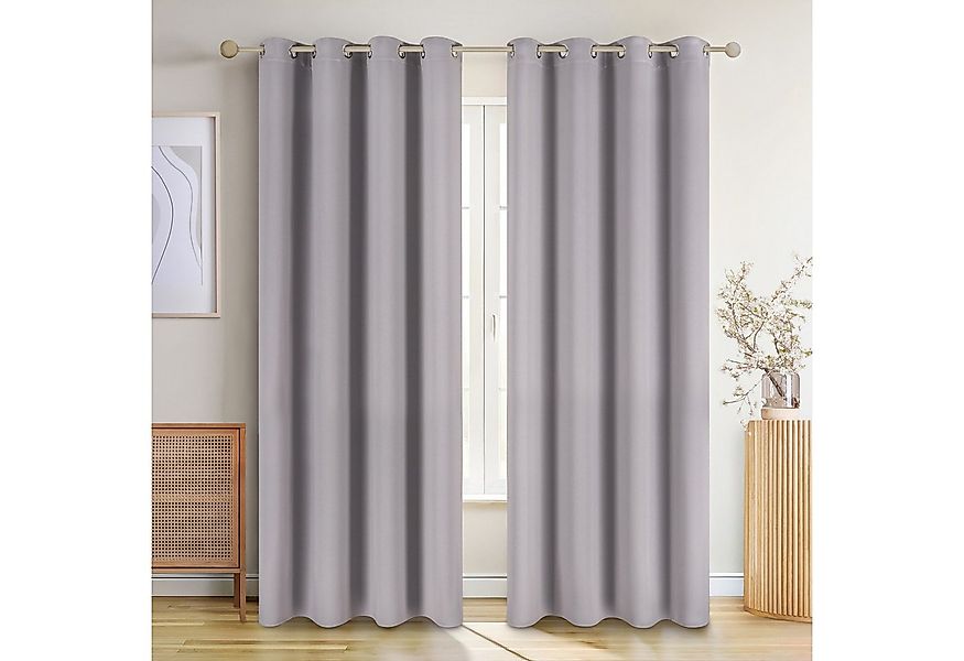 Blumtal Verdunkelungsvorhang 2er-Set Gardinen Wärmeisolierend Blickdicht (2 günstig online kaufen