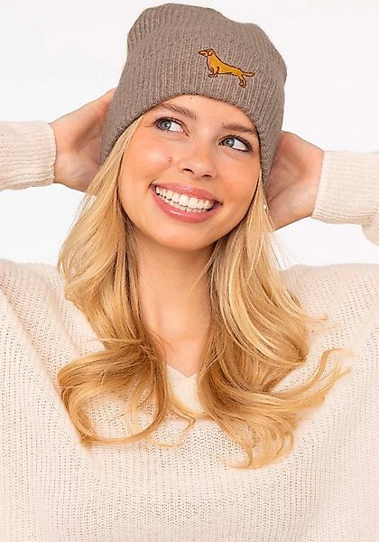 Zwillingsherz Beanie "Dog-Patch" mit niedlichem Dackelmotiv günstig online kaufen