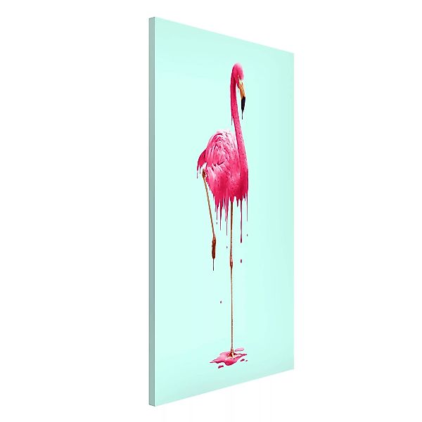 Magnettafel Tiere - Hochformat 3:4 Schmelzender Flamingo günstig online kaufen