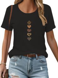 PYLIKE Kurzarmbluse Damen Bequemes Sommer Kurzarmbluse günstig online kaufen