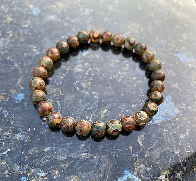 NAHLE Armband Tibet Achat Naturstein Armband (inkl. Schmuckbox), elastische günstig online kaufen