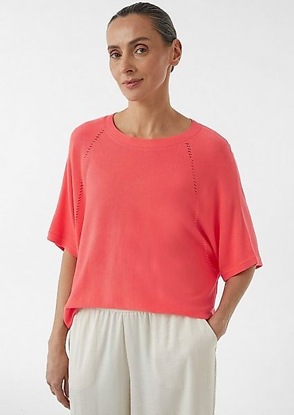 Comma Kurzarmshirt Kurzärmeliger Strickpullover im Loose Fit günstig online kaufen