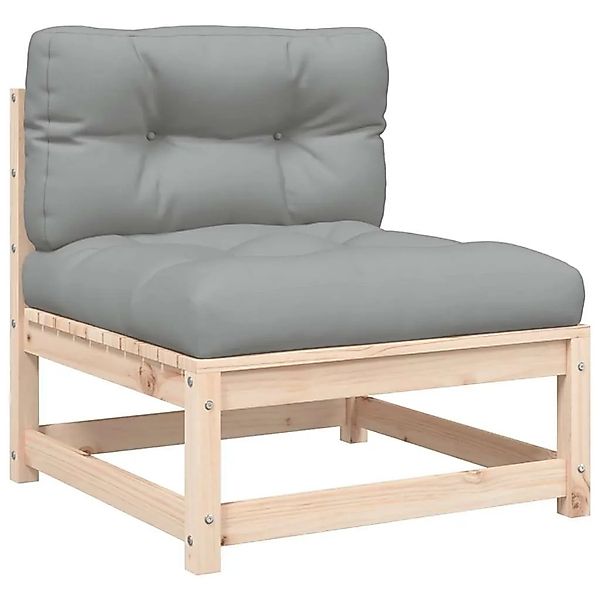 vidaXL Gartensofa ohne Armlehnen mit Kissen Massivholz Kiefer 838078 günstig online kaufen